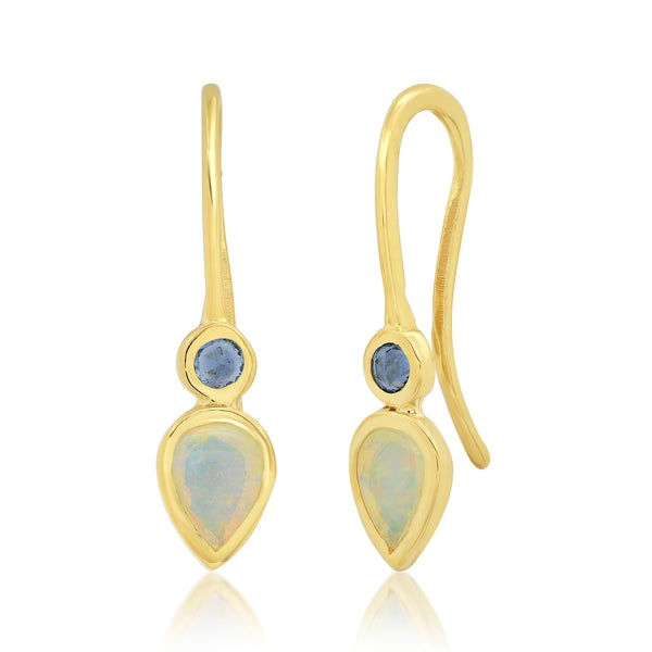 Lillie Opal Sapphire Drop Earrings - Rosedale Jewelry
