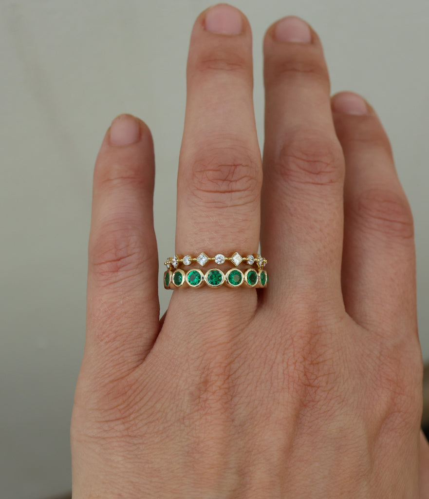 Emerald Eternity Band - Rosedale Jewelry