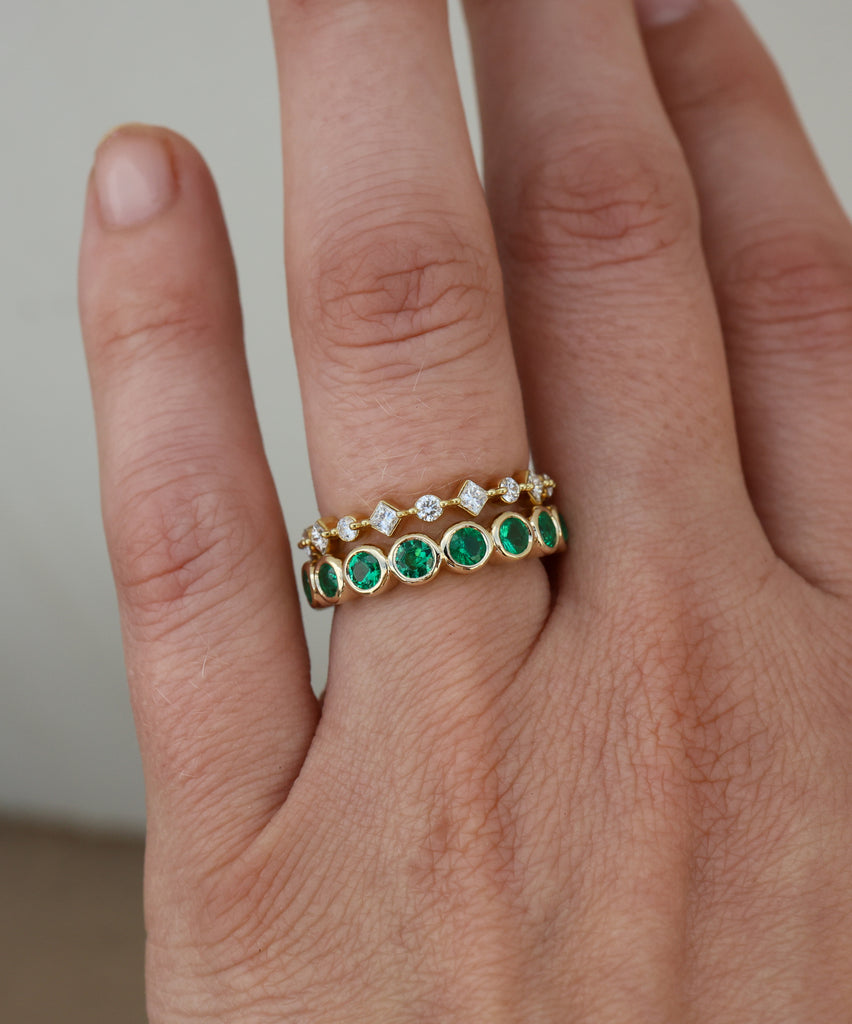 Emerald Eternity Band - Rosedale Jewelry