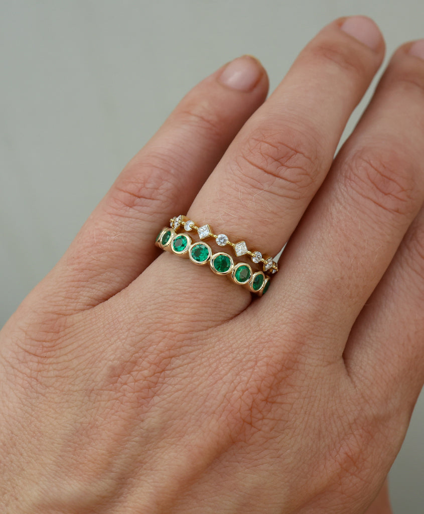 Emerald Eternity Band - Rosedale Jewelry