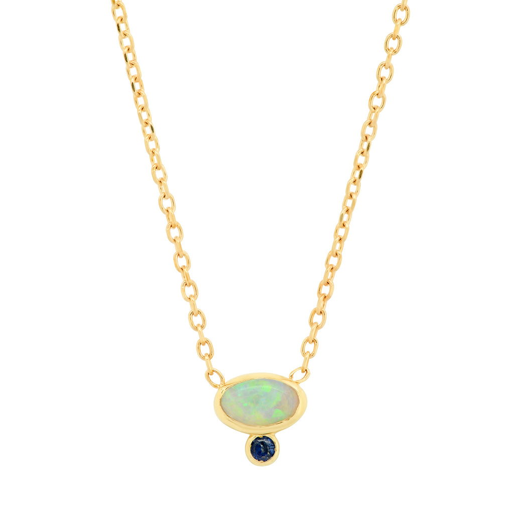 Astra Opal Sapphire Necklace - Rosedale Jewelry