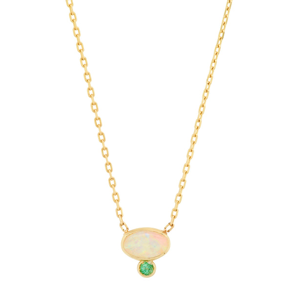 Astra Opal Emerald Necklace - Rosedale Jewelry