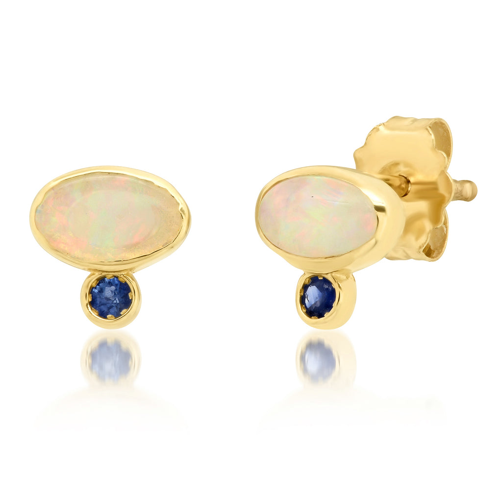 Astra Opal Sapphire Earrings - Rosedale Jewelry