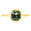 18K Yellow Gold and Sapphire ring.