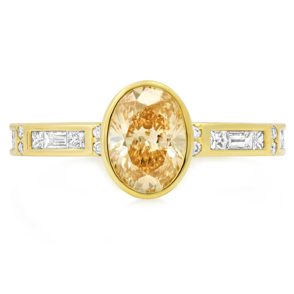 Gwen Champagne Diamond Ring - Rosedale Jewelry