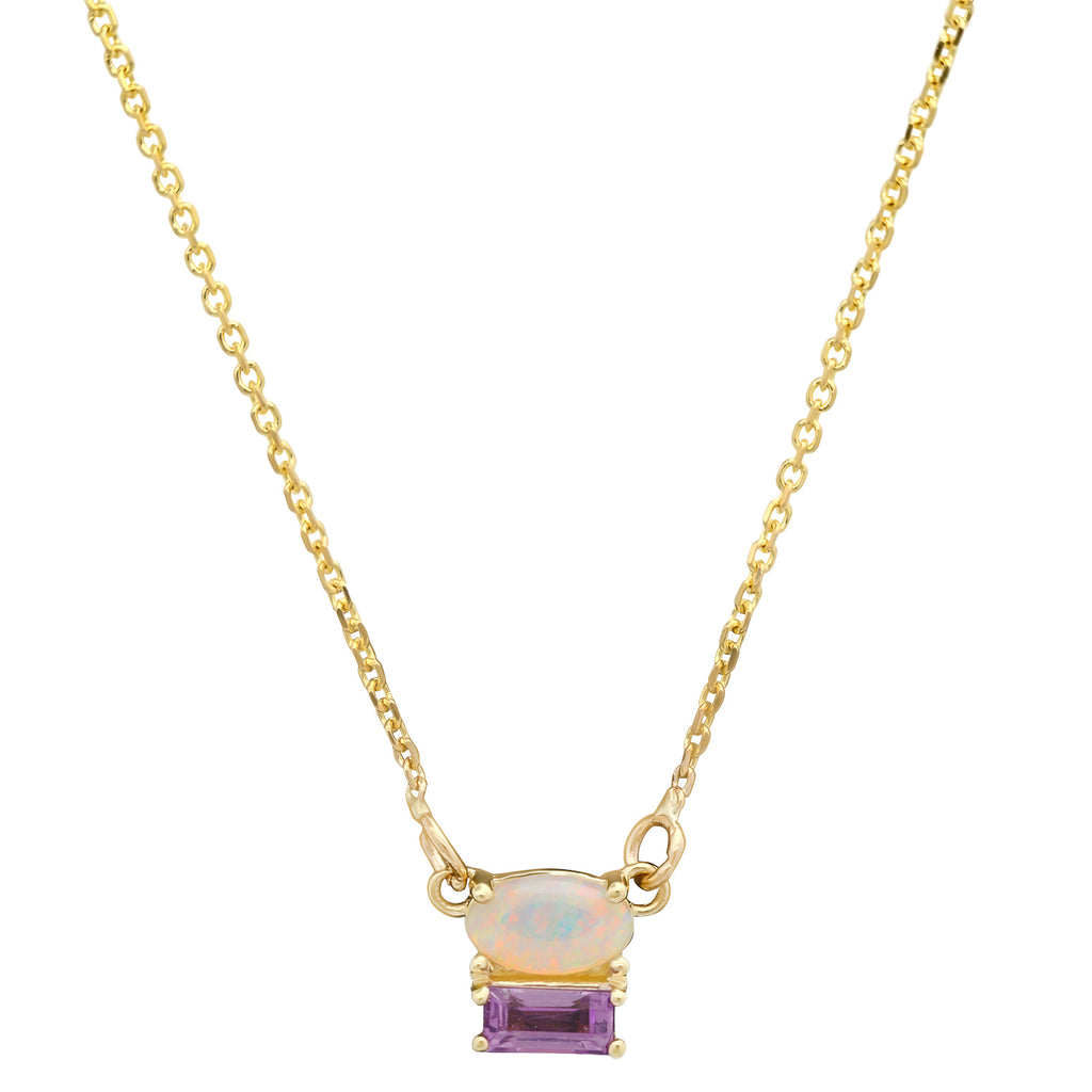 Inflection Opal Sapphire Necklace - Rosedale Jewelry