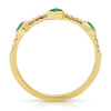 Trinity Pave Emerald Band - Rosedale Jewelry