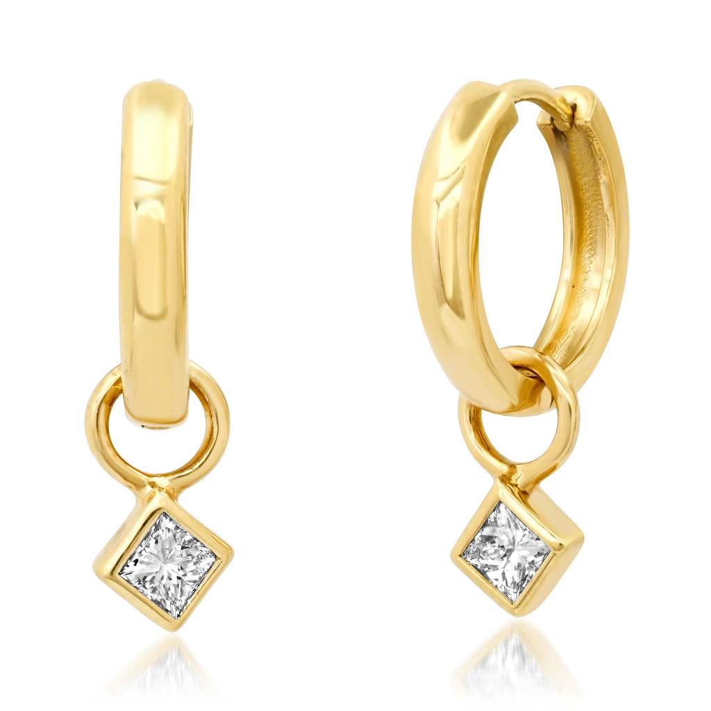 Topsy Turvy Diamond Hoops - Rosedale Jewelry