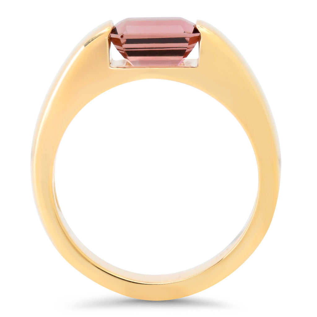 The Willa Ring with a Pink Red Tourmaline - Rosedale Jewelry