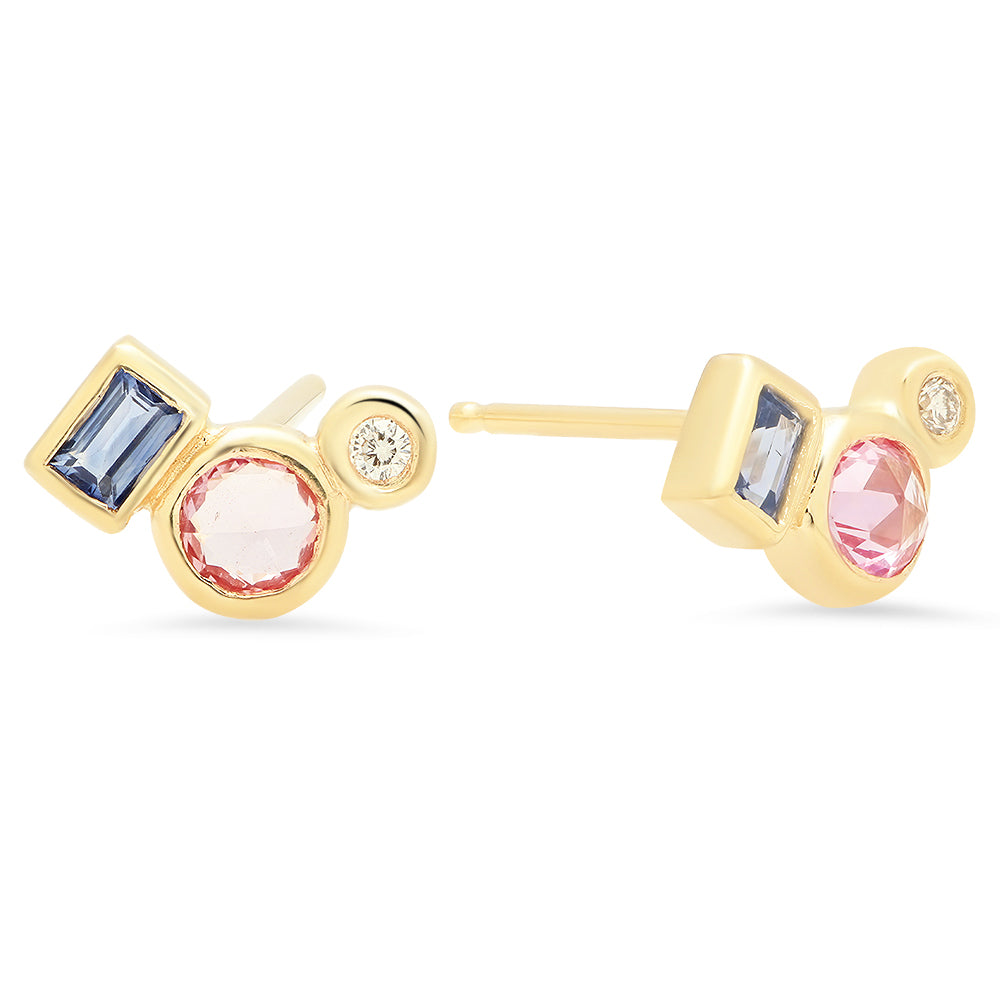 Sapphire Trio Earrings - Rosedale Jewelry