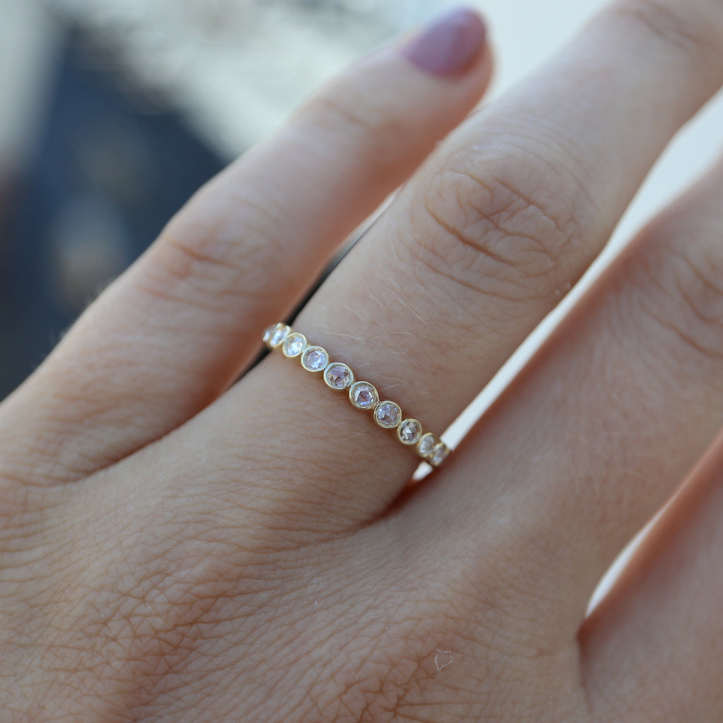 Rose Cut Diamond Eternity Band - Rosedale Jewelry