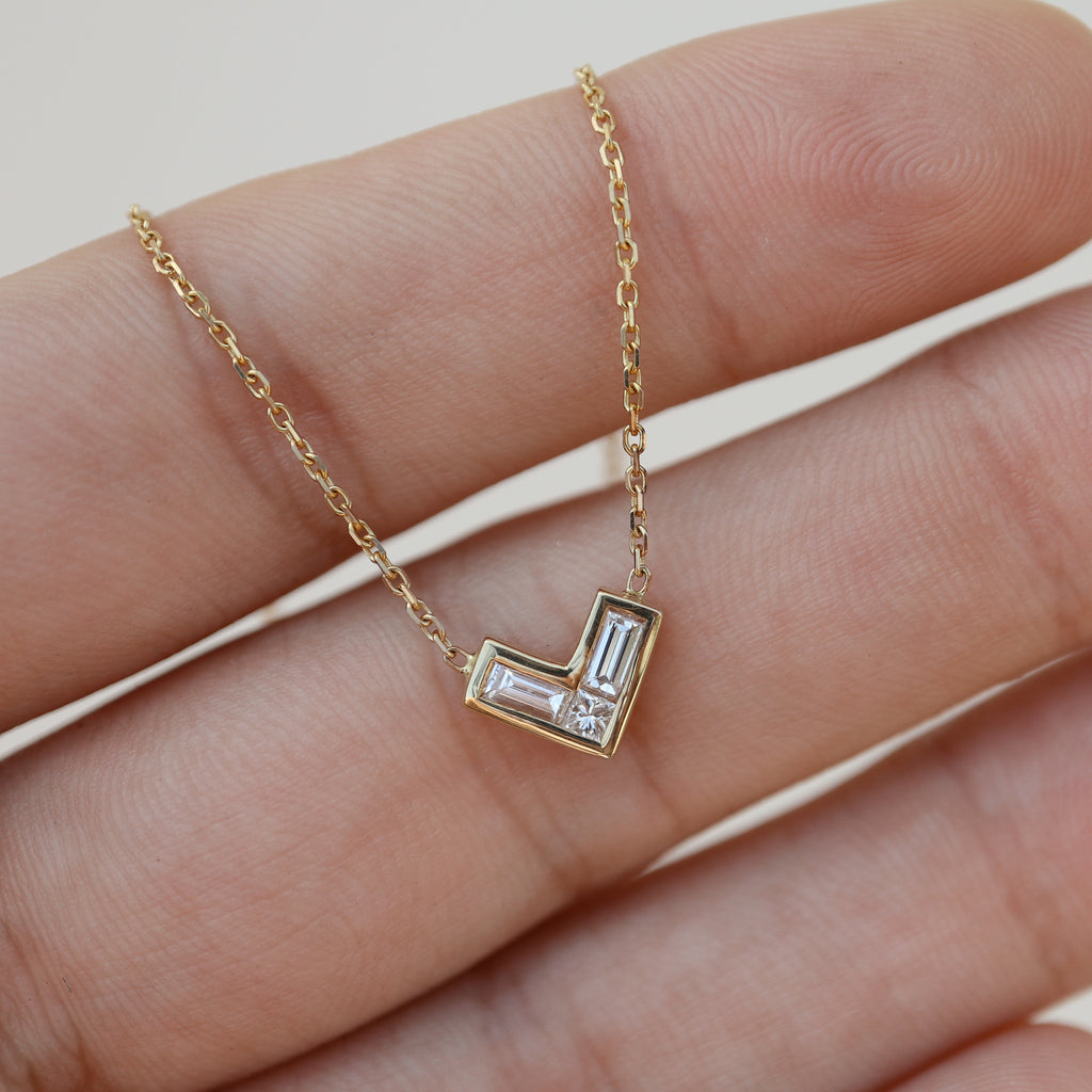 Perspective Diamond Necklace - Rosedale Jewelry