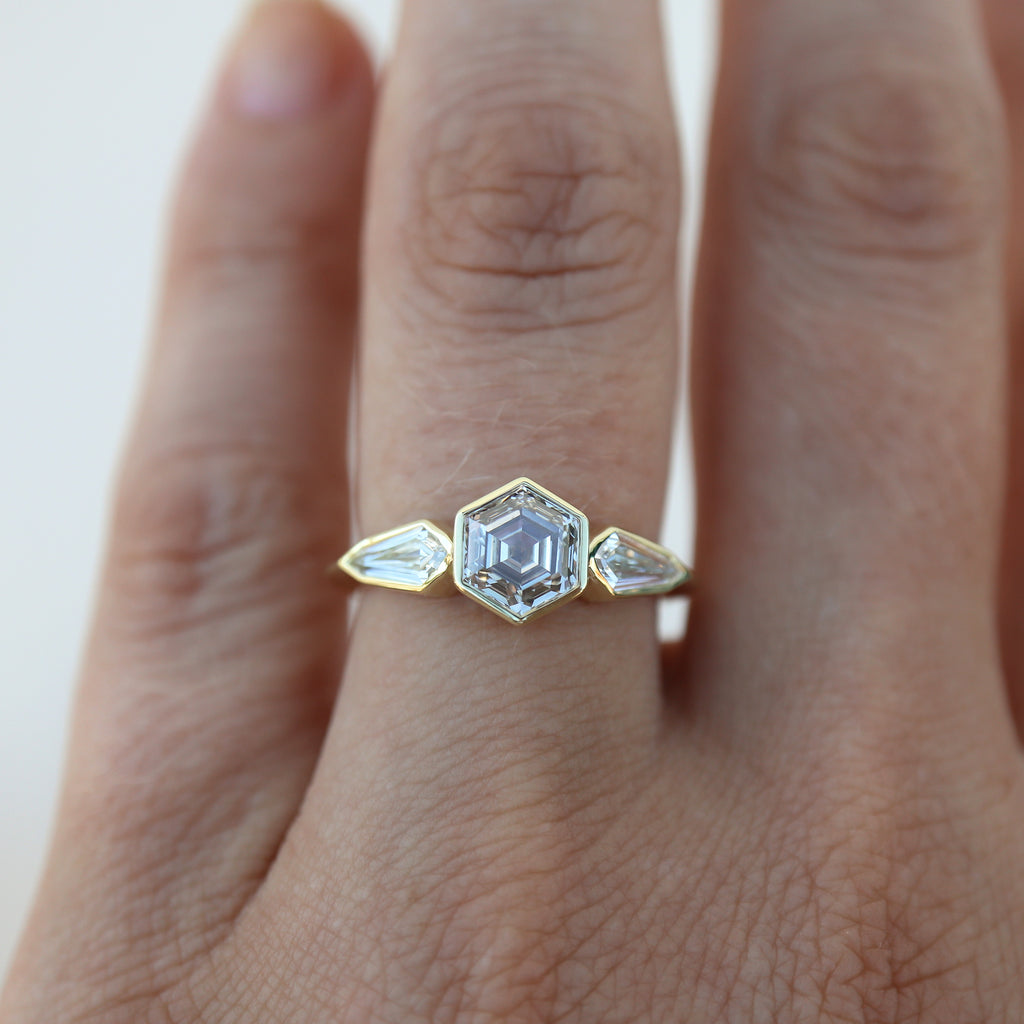 Duality Hexagon Diamond Ring - Rosedale Jewelry
