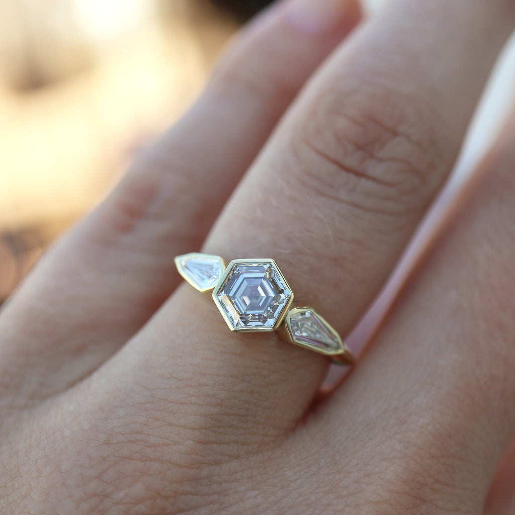 Duality Hexagon Diamond Ring - Rosedale Jewelry