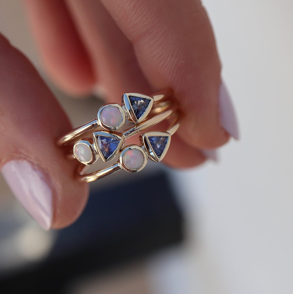 Harlow Opal & Sapphire Ring - Rosedale Jewelry