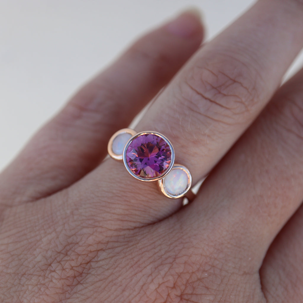 Greta Tourmaline Opal Ring - Rosedale Jewelry