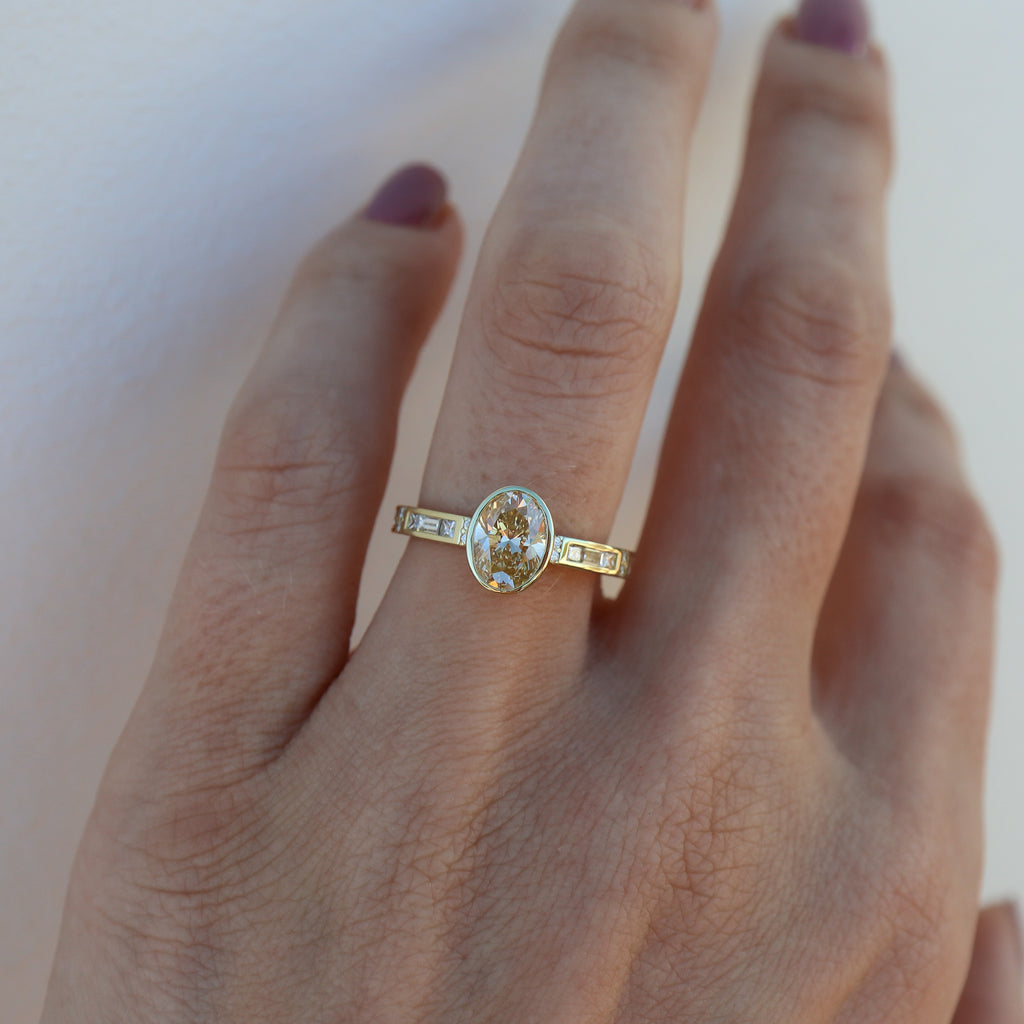 Gwen Champagne Diamond Ring - Rosedale Jewelry