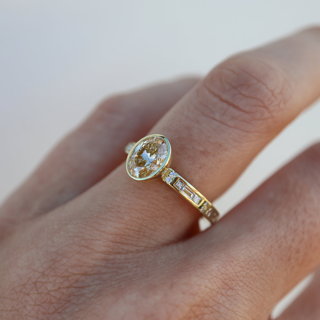 Gwen Champagne Diamond Ring - Rosedale Jewelry