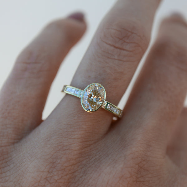 Gwen Champagne Diamond Ring - Rosedale Jewelry