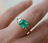 The Gemma Ring with an Emerald Cut Emerald - Rosedale Jewelry