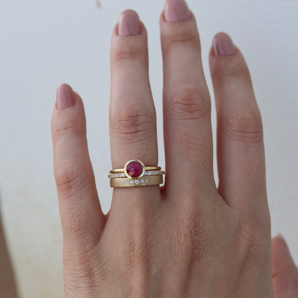 Rose Cut Ruby Ring - Rosedale Jewelry