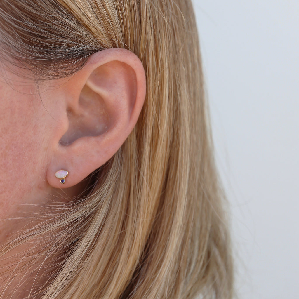 Astra Opal Sapphire Earrings - Rosedale Jewelry