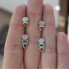 Eos II Opal & Sapphire Earrings - Rosedale Jewelry