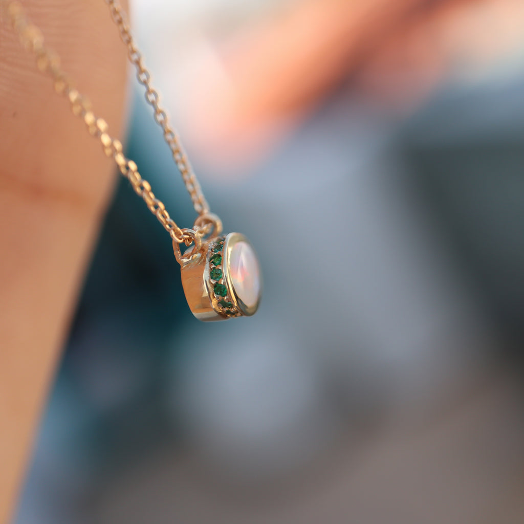 Opal Emerald Secret Garden Necklace - Rosedale Jewelry