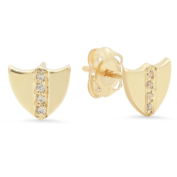 Petite Shield Earrings - Rosedale Jewelry