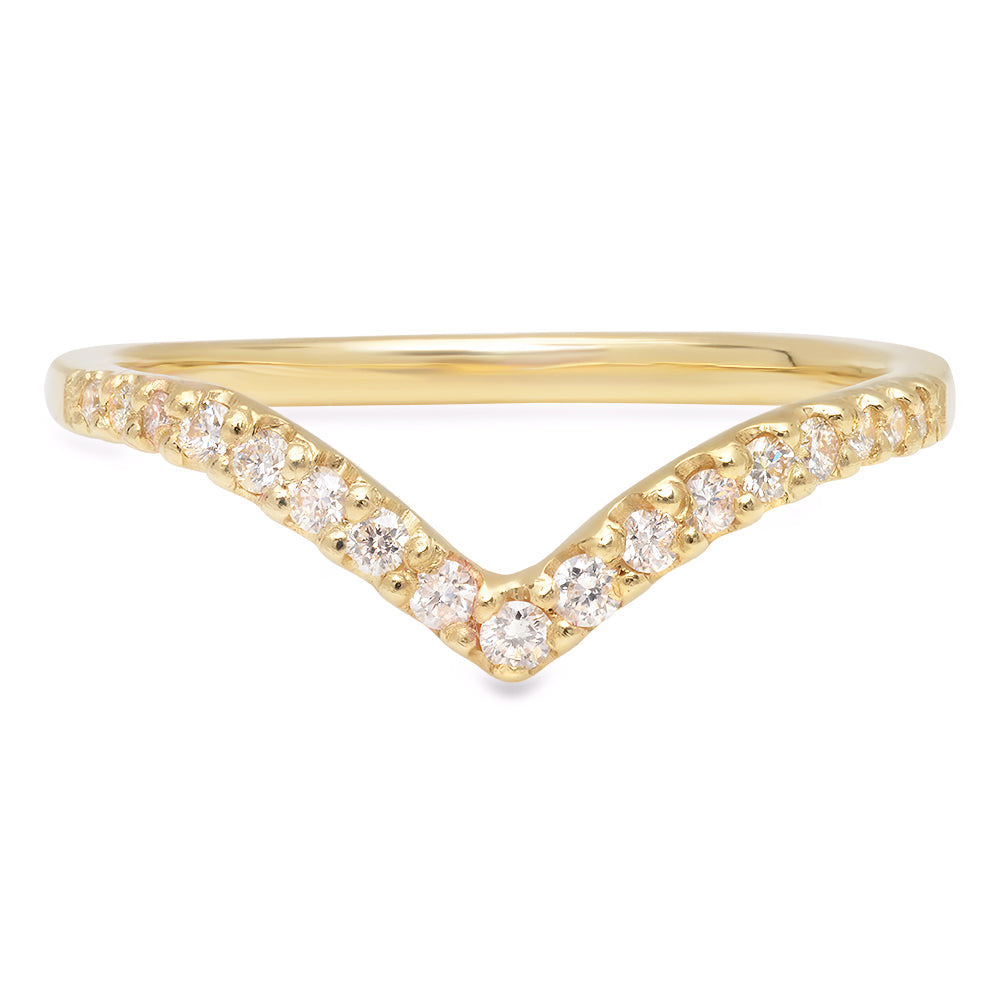 Cascading Diamond V Band - Rosedale Jewelry