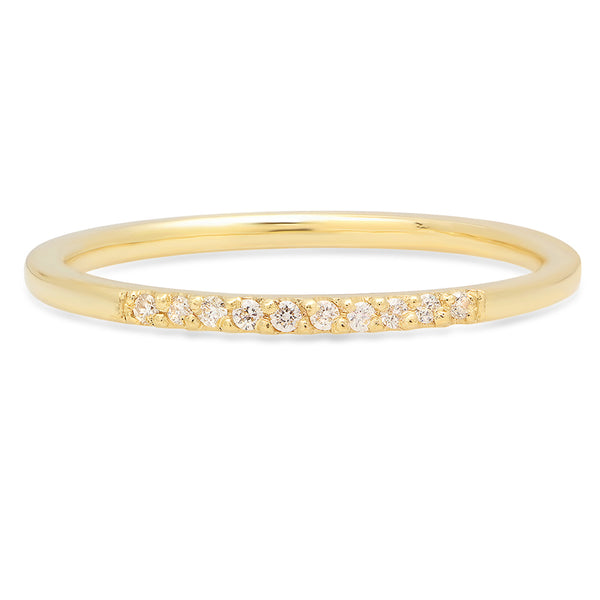 Half Pave Band - Rosedale Jewelry