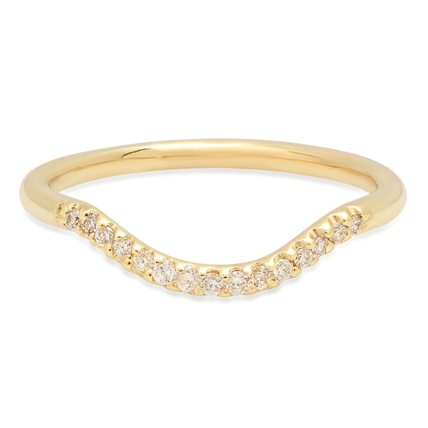 Curved Diamond Band - Rosedale Jewelry