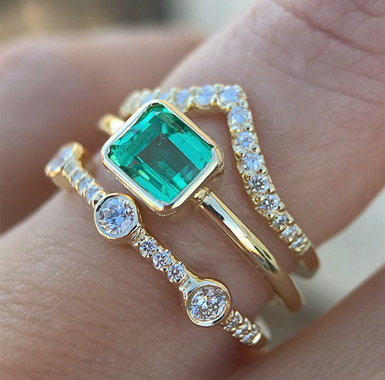 Emerald Cut Emerald Ring - Rosedale Jewelry