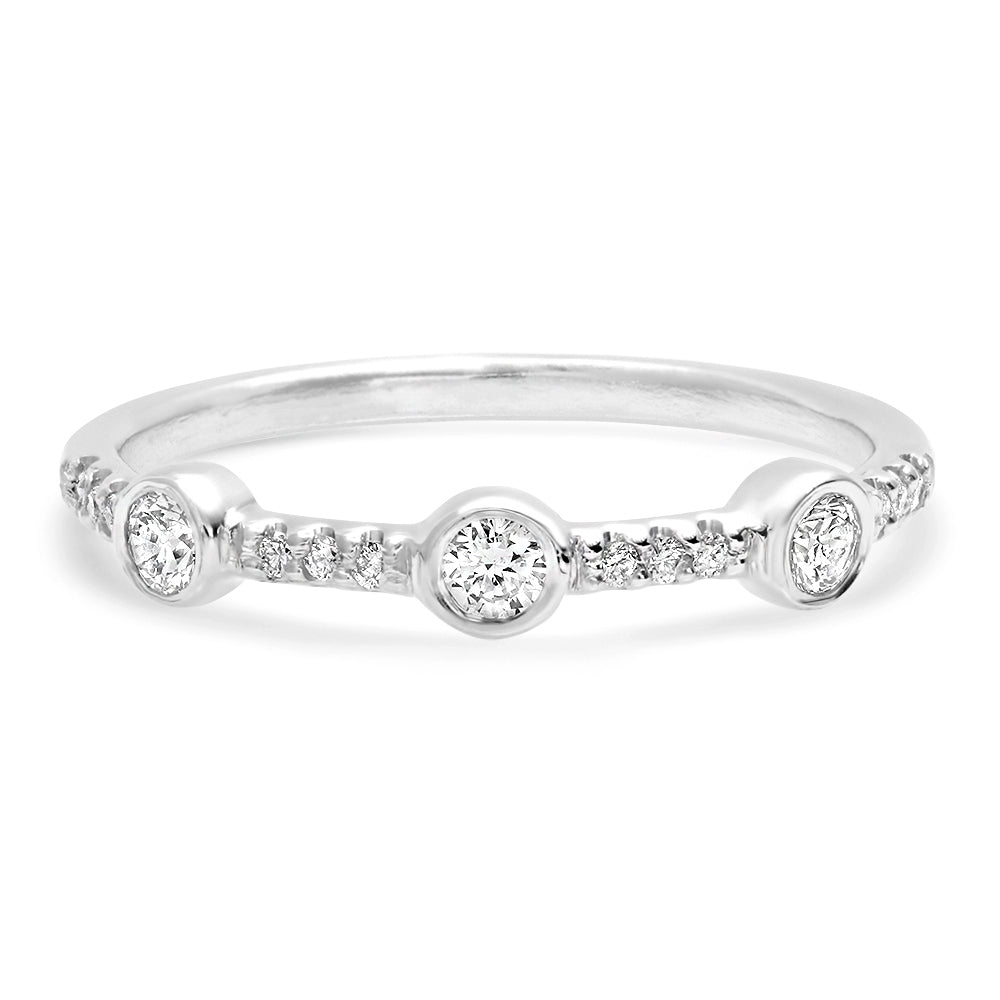 Trinity Pave Diamond Band - Rosedale Jewelry