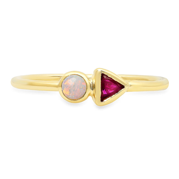 Harlow Opal & Ruby Ring - Rosedale Jewelry