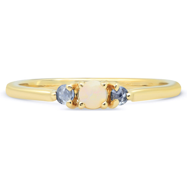 Triad Opal & Sapphire Ring - Rosedale Jewelry