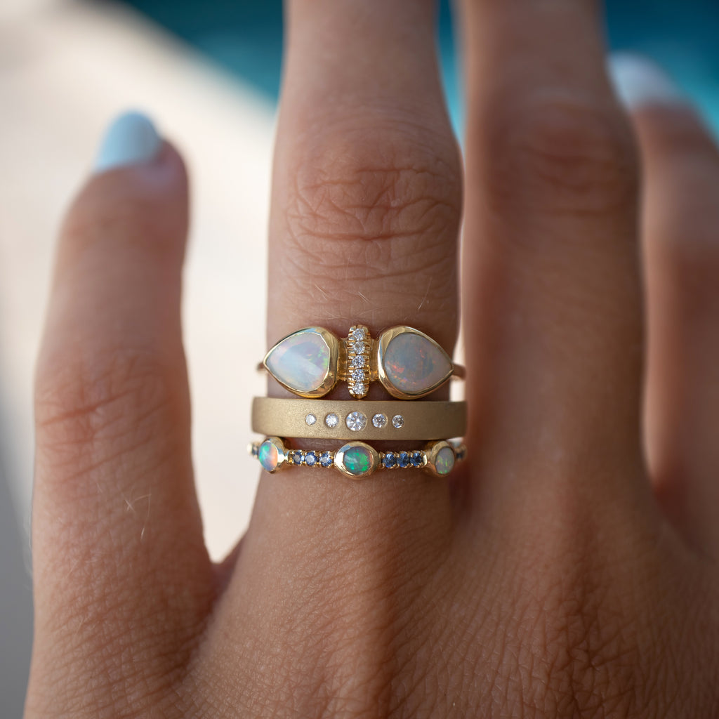 Opal Dahlia Ring - Rosedale Jewelry