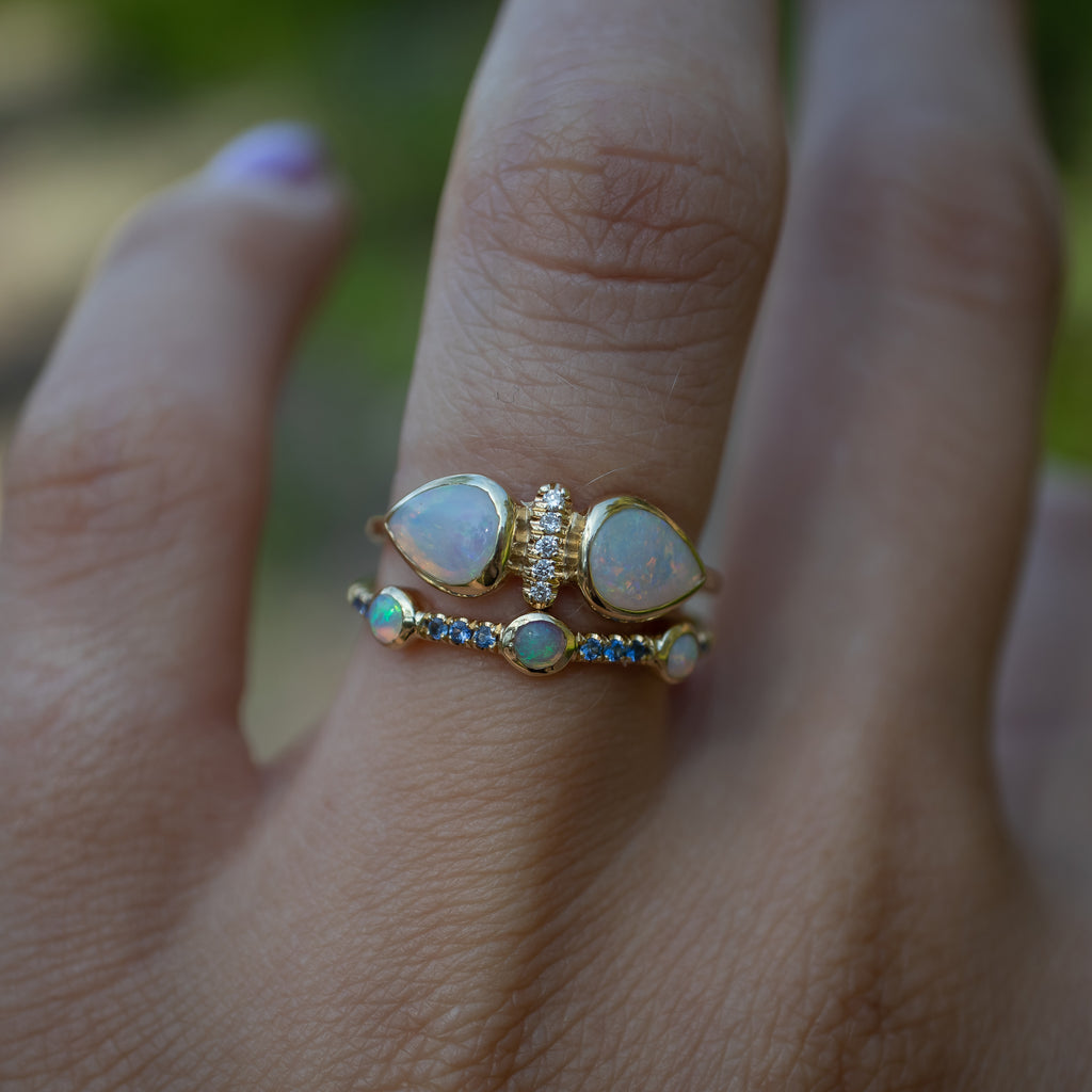 Opal Dahlia Ring - Rosedale Jewelry